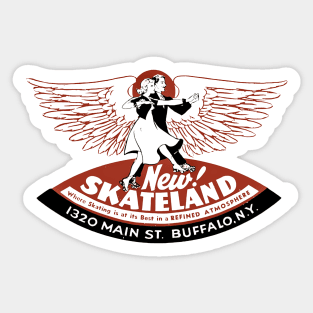Vintage Roller Skating Buffalo New York Sticker